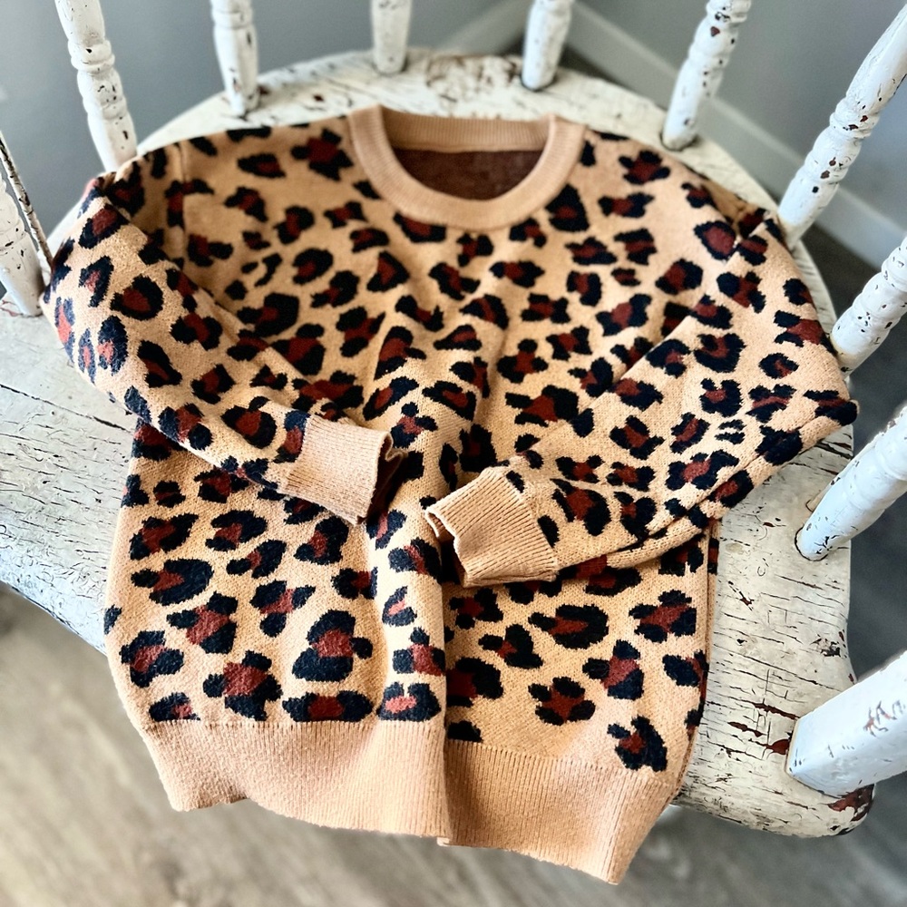 Boutique Leopard Print Sweater - 5T
